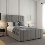 Luxury Dior Ottoman Gas Lift Bed Plush Velvet Upholstered Bed Frame